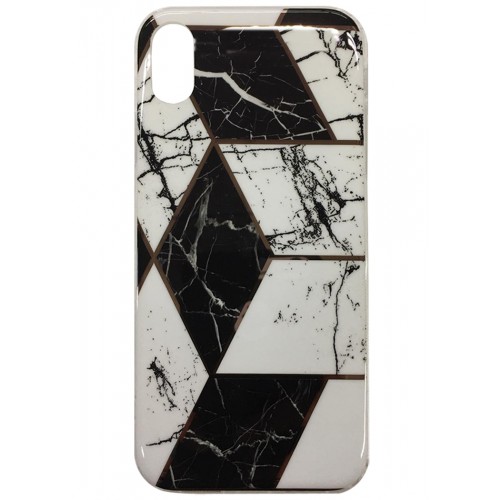 iPhone X/iPhone XS Image Case Black Marbling